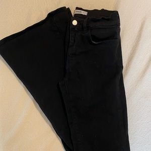 Black flare jeans